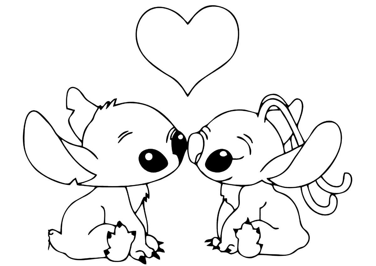 stitch coloring page printable