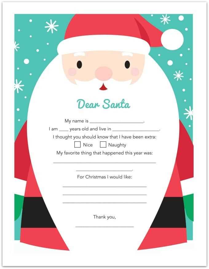 letters from santa claus printable