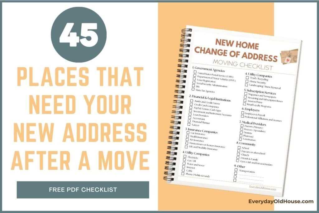 printable checklist for moving into a new house