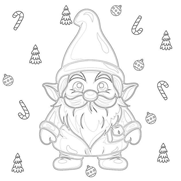 christmas gnome coloring pages printable christmas gnome coloring pages printable