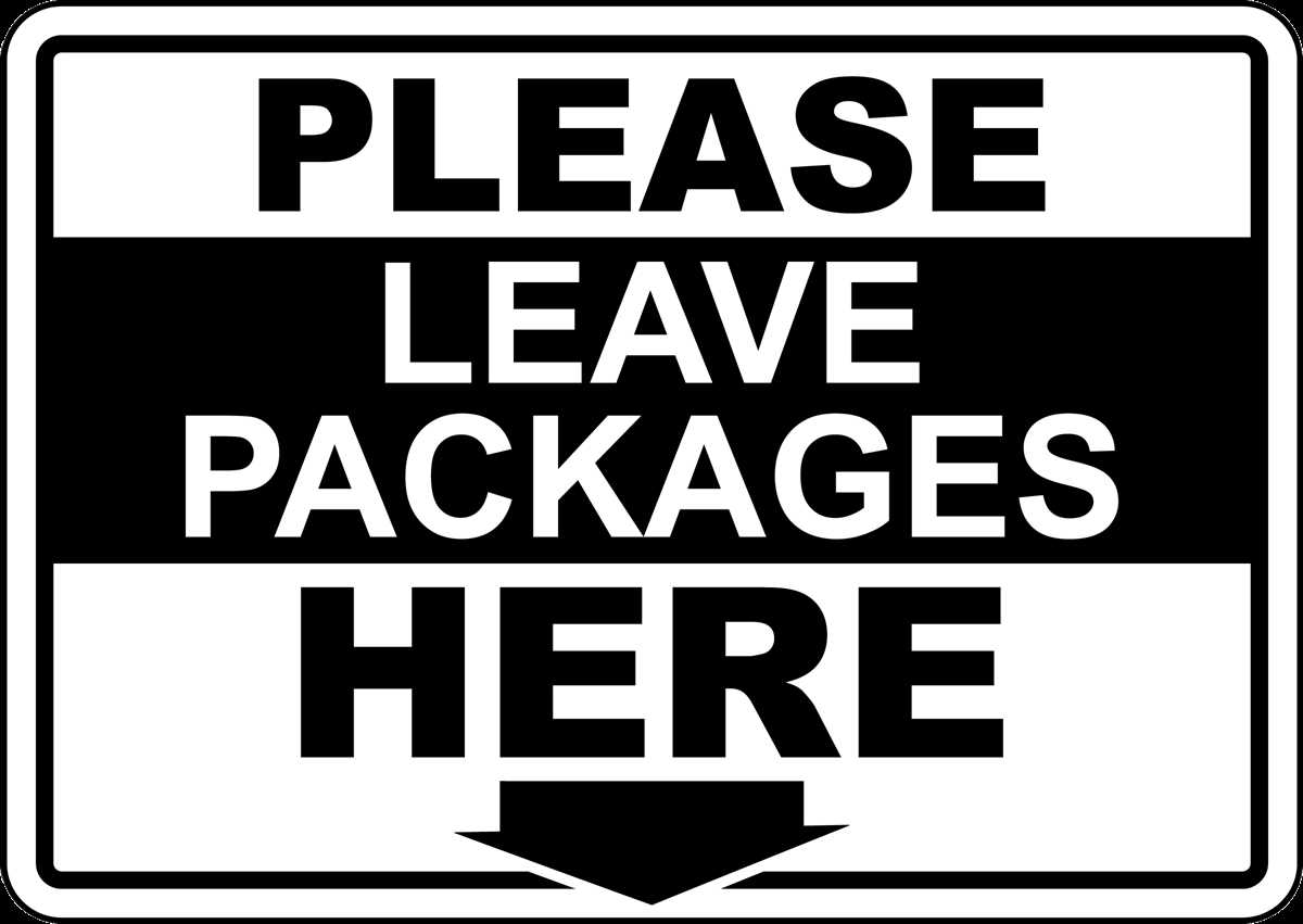 please leave packages here sign printable