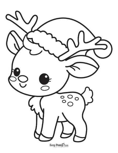 christmas reindeer printable coloring pages