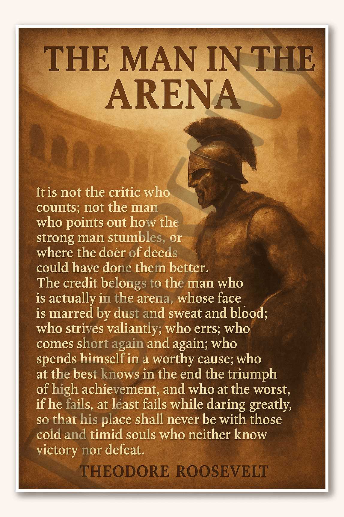 printable man in the arena quote printable man in the arena quote