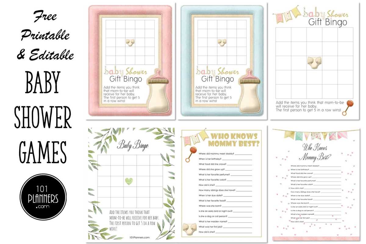 printable babyshower games