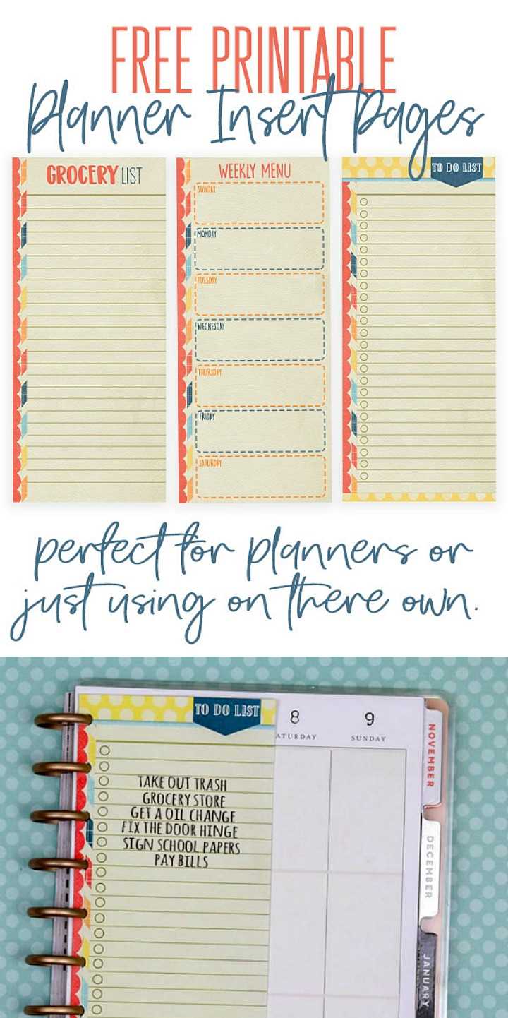 planner printable inserts planner printable inserts