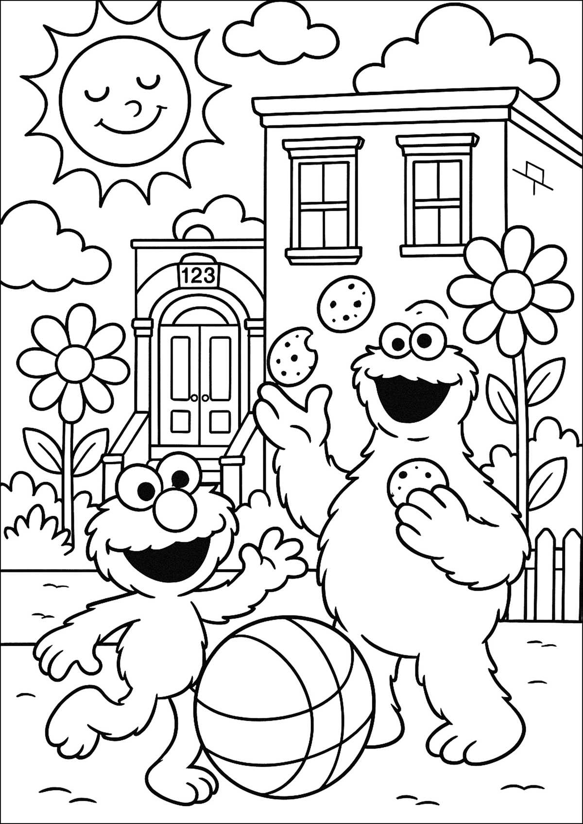 coloring pages sesame street printable