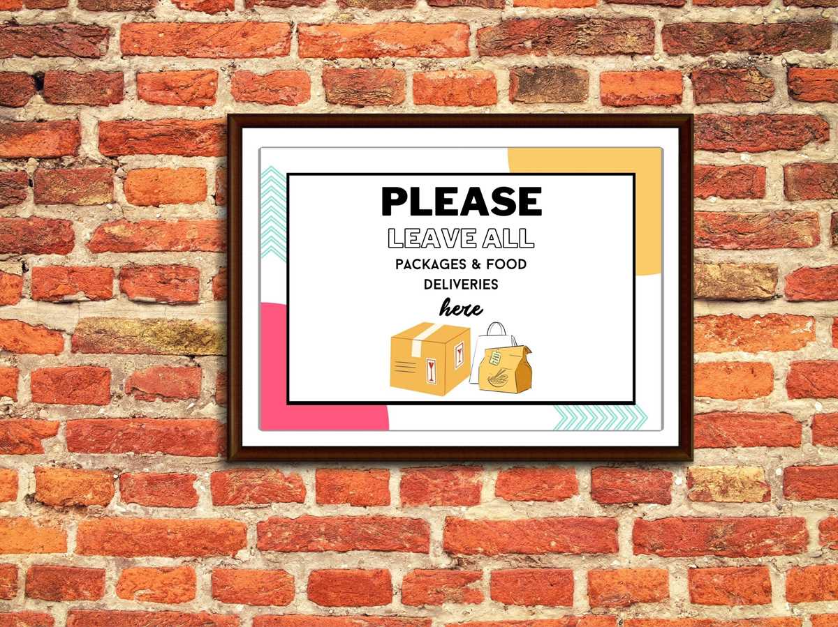 please leave packages here sign printable