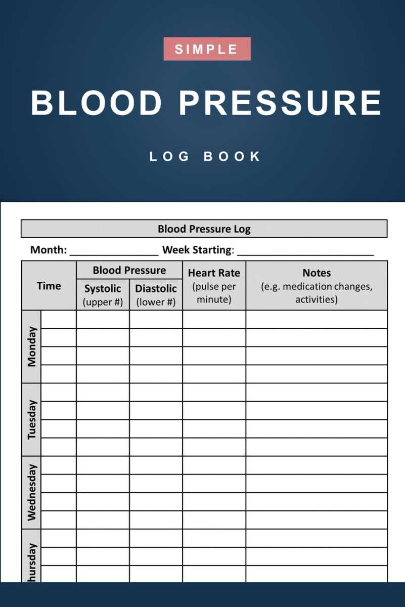 free printable simple blood pressure log free printable simple blood pressure log