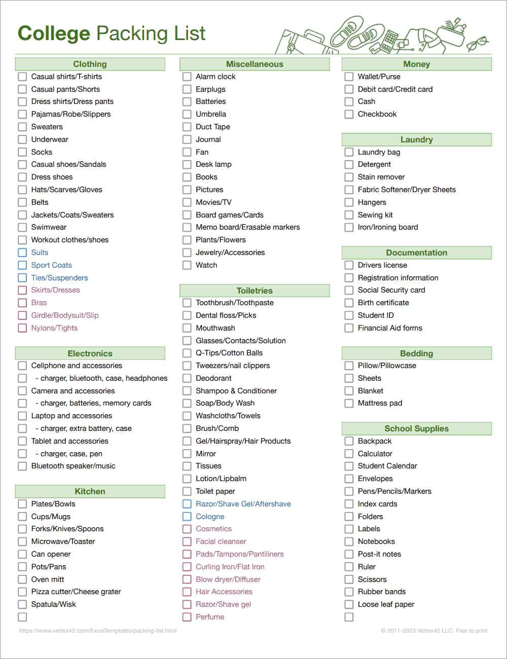 vacation checklist printable vacation checklist printable
