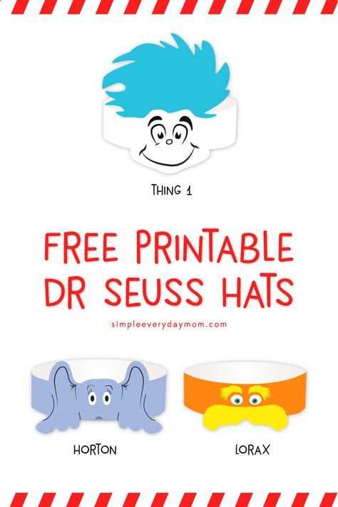 printable dr seuss crafts preschool