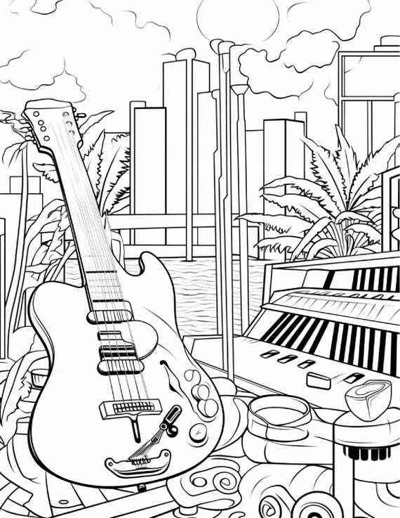 free printable music coloring sheets