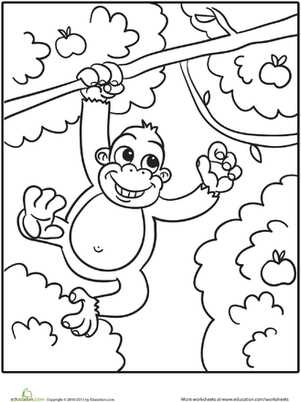 monkey coloring printables monkey coloring printables