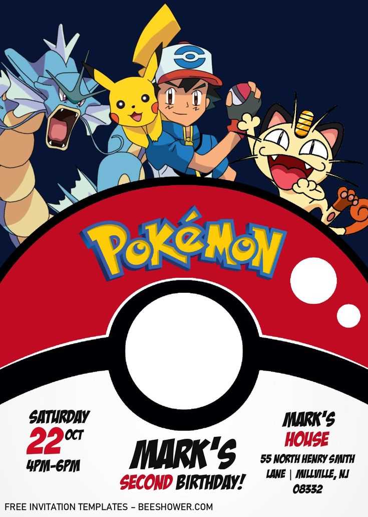 pokemon birthday invitations printable pokemon birthday invitations printable