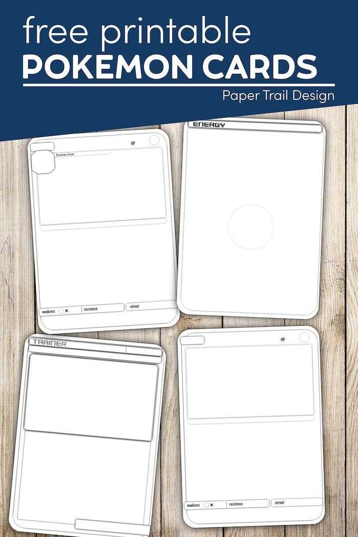 pokemon card template printable