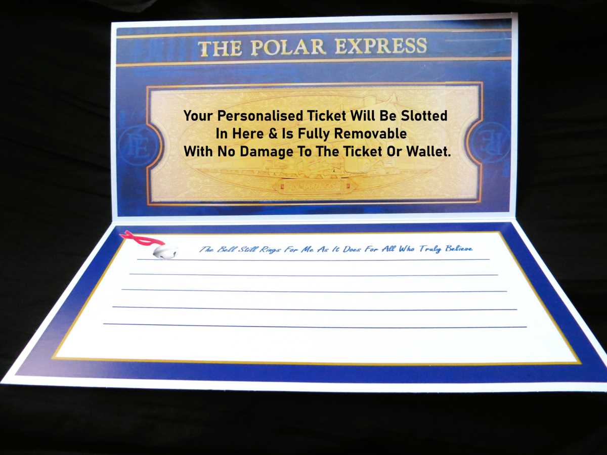 polar express movie ticket printable