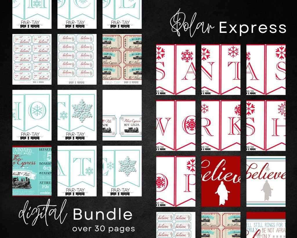 polar express movie ticket printable