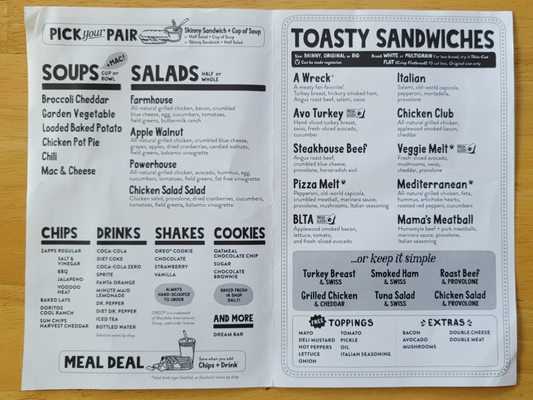 potbelly printable menu potbelly printable menu