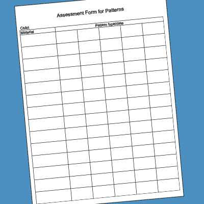 free preschool assessment printable