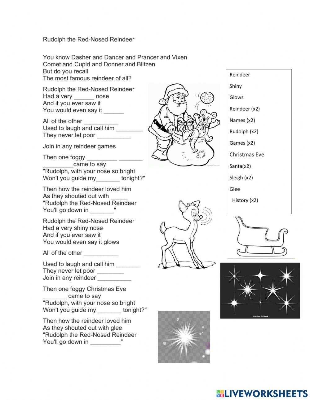 rudolph the red nosed reindeer lyrics printable rudolph the red nosed reindeer lyrics printable