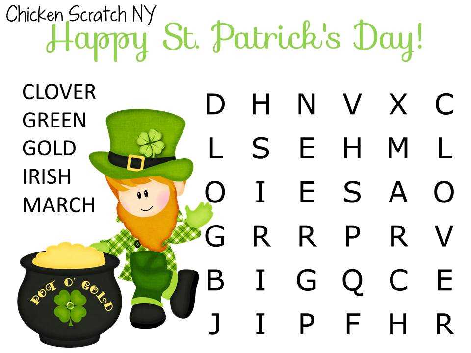 st patricks day word search free printable st patricks day word search free printable