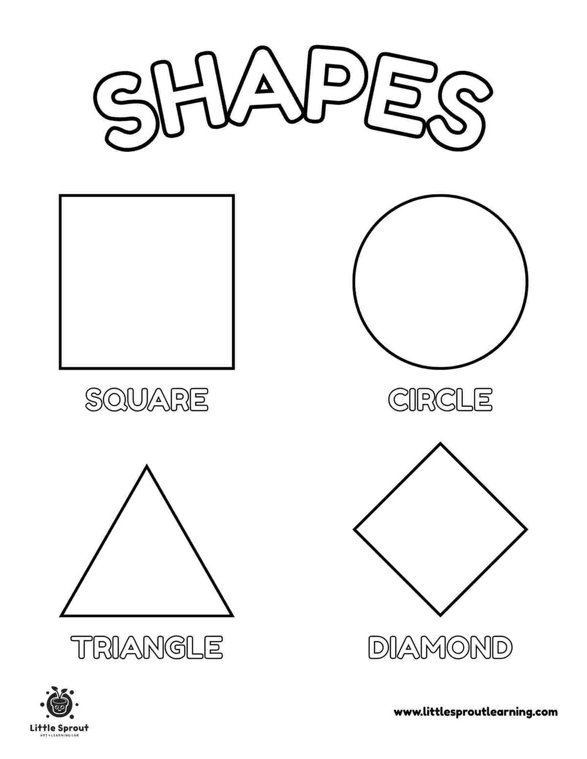 preschool free printable shapes coloring pages