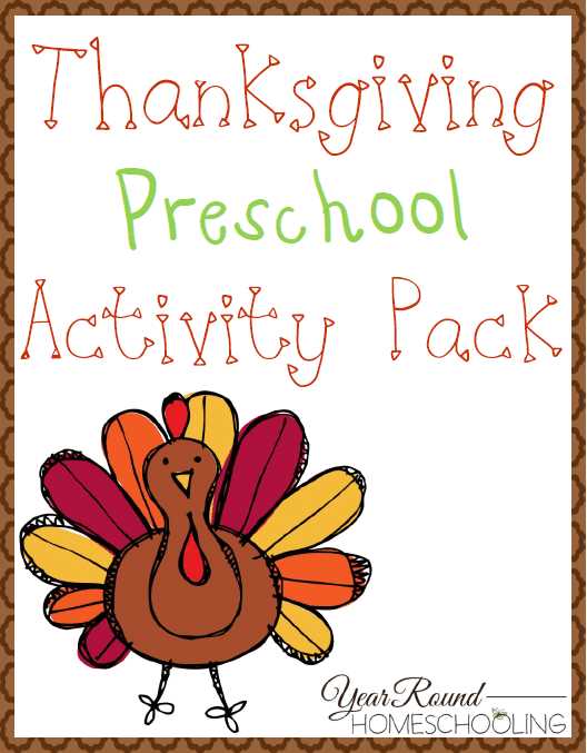 preschool thanksgiving printables free