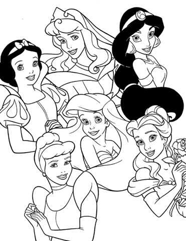 princess printable coloring pages