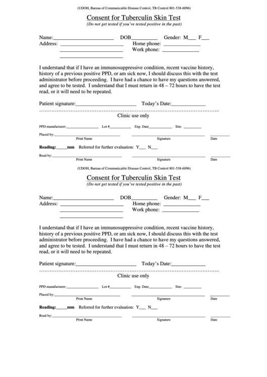 printable 2 step tb test form printable 2 step tb test form