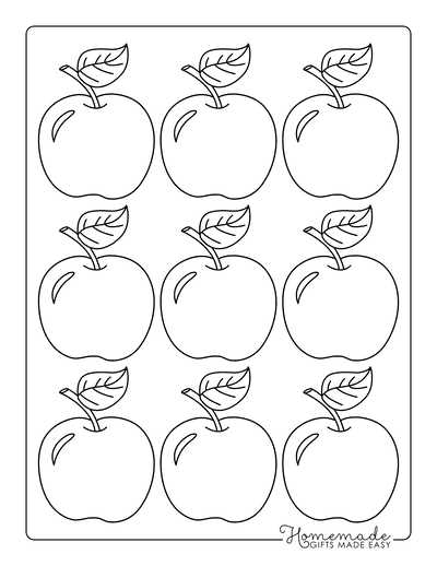 printable apple coloring pages