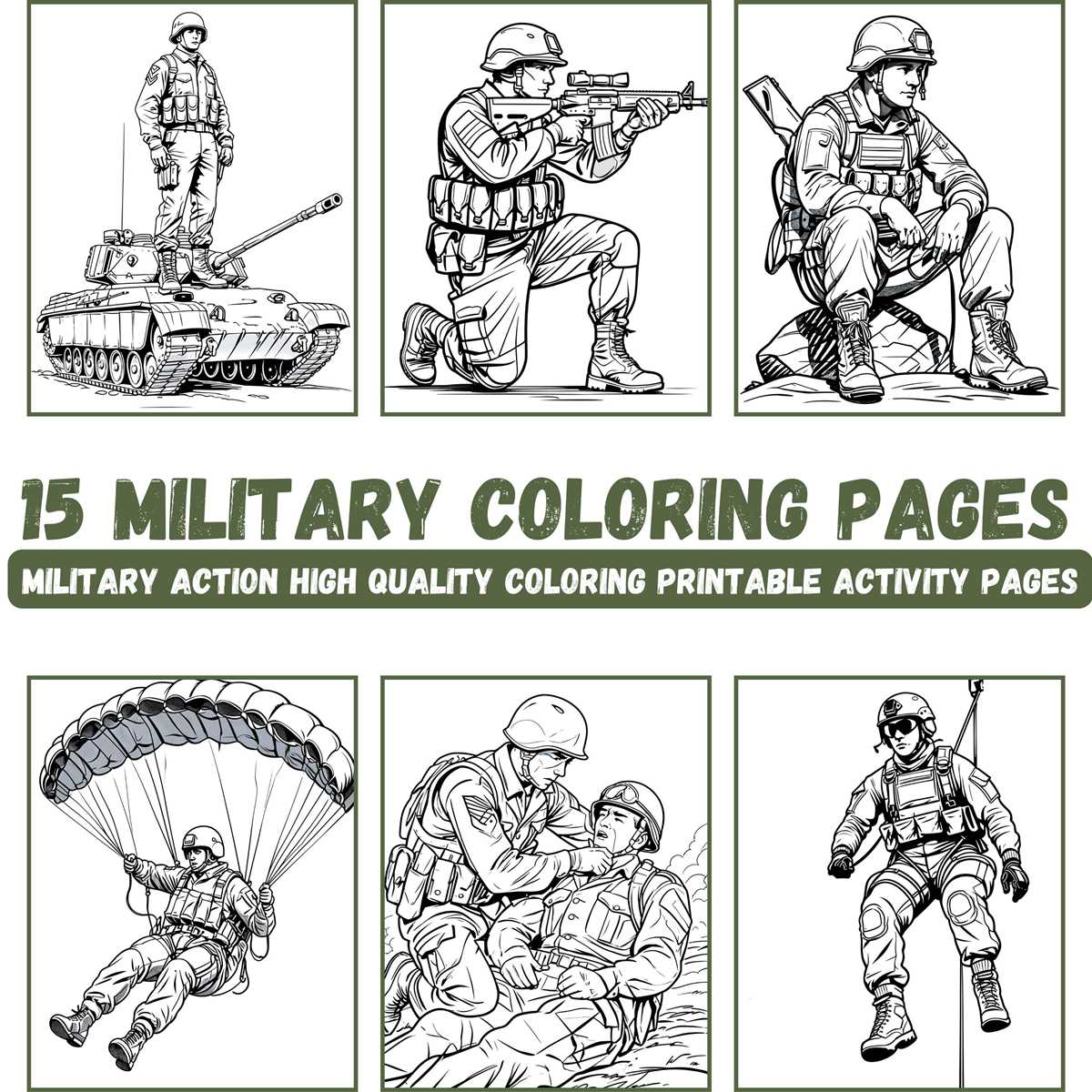 printable army coloring pages