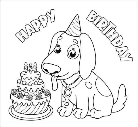 printable birthday card coloring