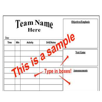 printable blank football practice plan template printable blank football practice plan template
