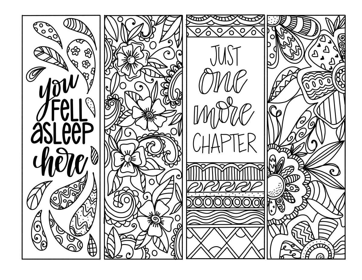 printable bookmark coloring printable bookmark coloring