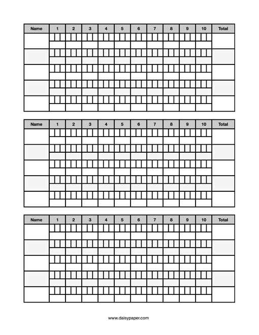 printable bowling score sheet printable bowling score sheet