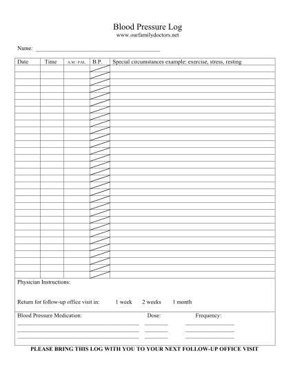 printable bp log printable bp log