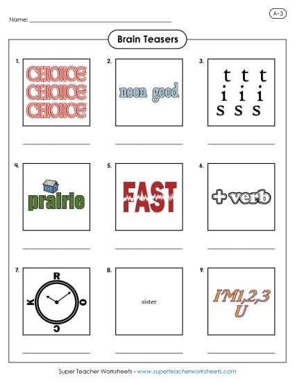 printable brain teasers and puzzles