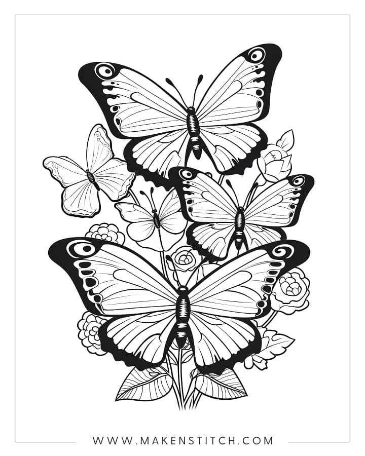 printable butterfly coloring pages for adults printable butterfly coloring pages for adults