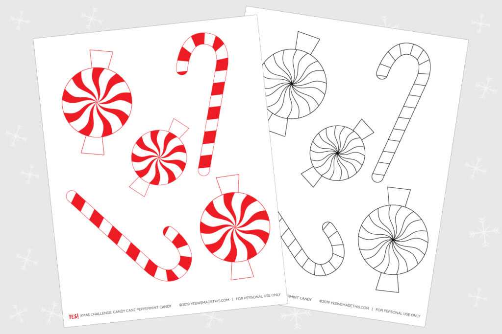printable candy cane coloring pages