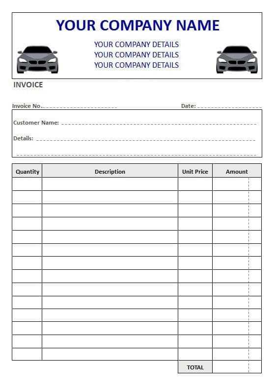 printable car repair receipt printable car repair receipt