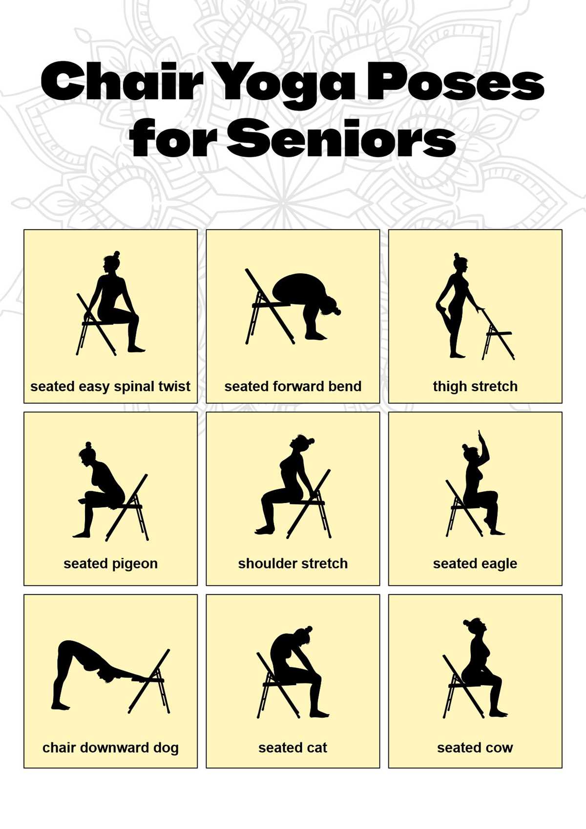 printable chair yoga for seniors chart