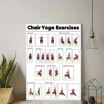 printable chair yoga for seniors chart
