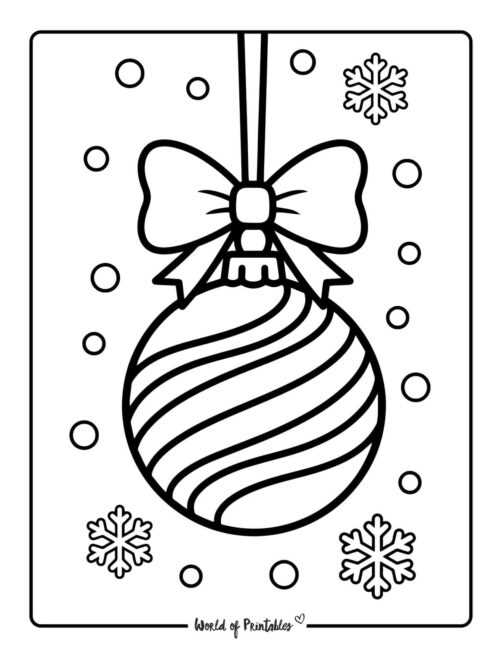 printable christmas ornament coloring pages