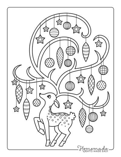 printable christmas reindeer coloring pages