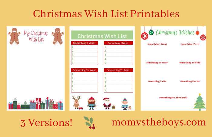 printable christmas wishlist printable christmas wishlist