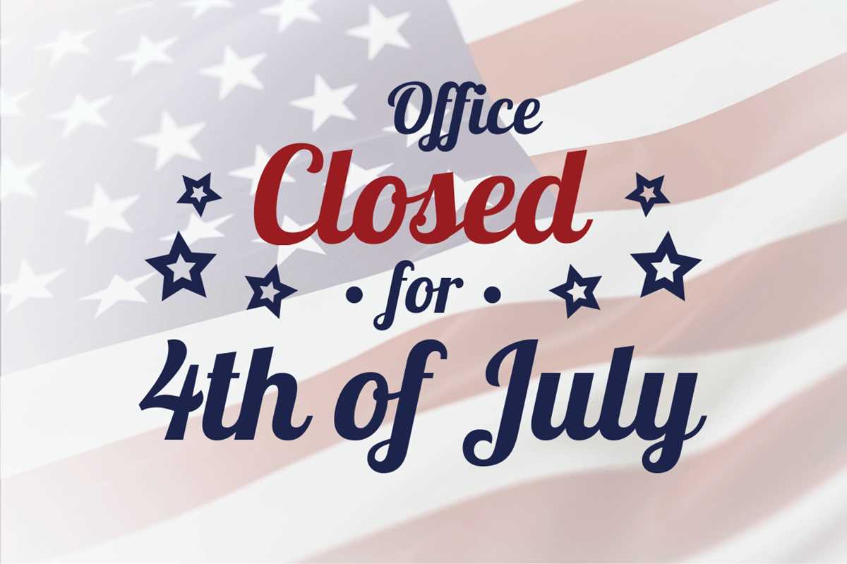 printable closed for 4th of july sign template