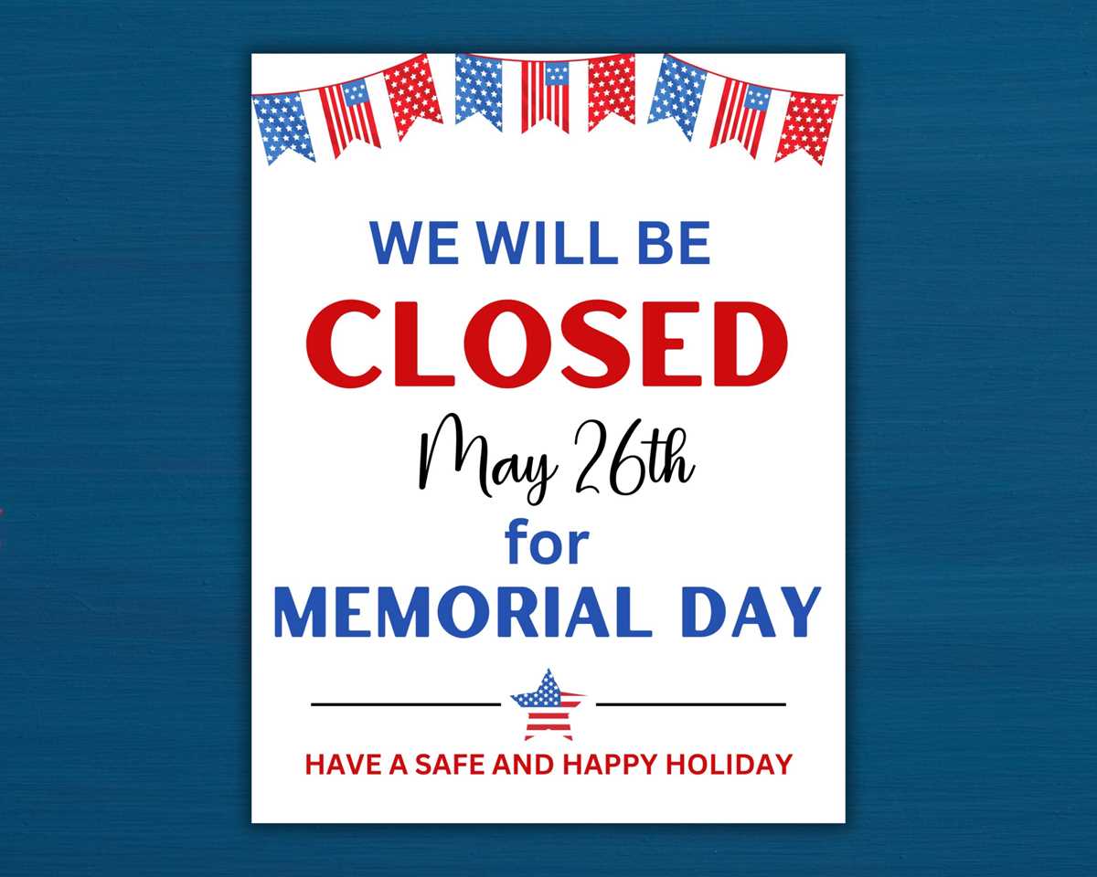 printable closed signs for memorial day printable closed signs for memorial day
