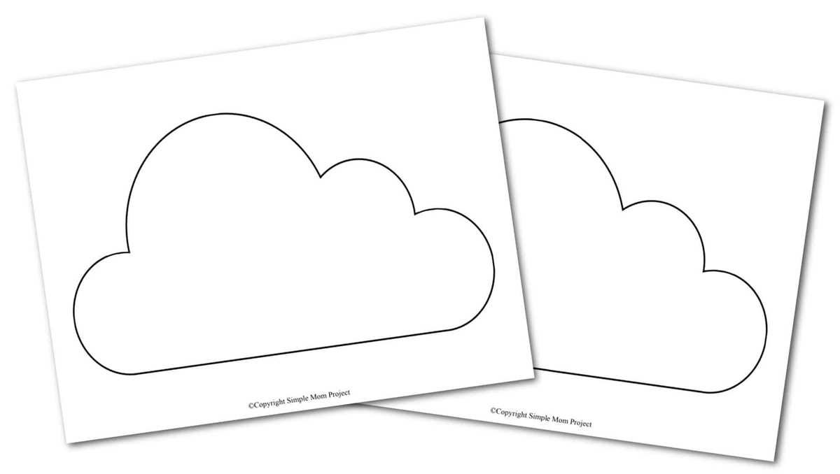 printable cloud shape template printable cloud shape template