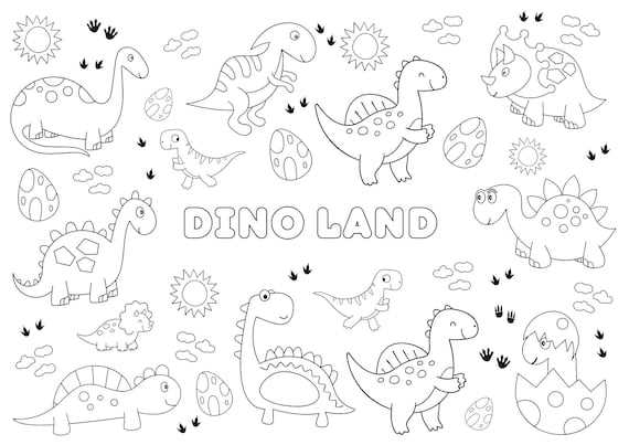 printable coloring page dinosaur