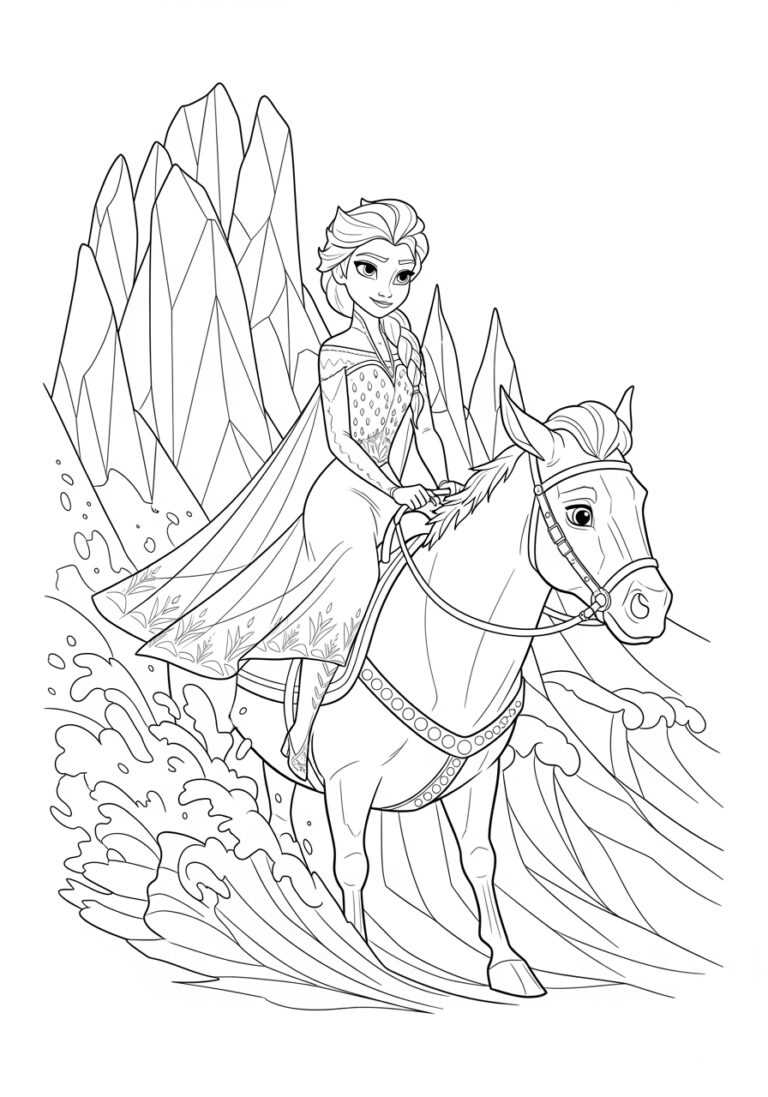 printable coloring page princess