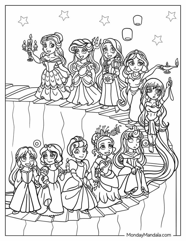 printable coloring page princess
